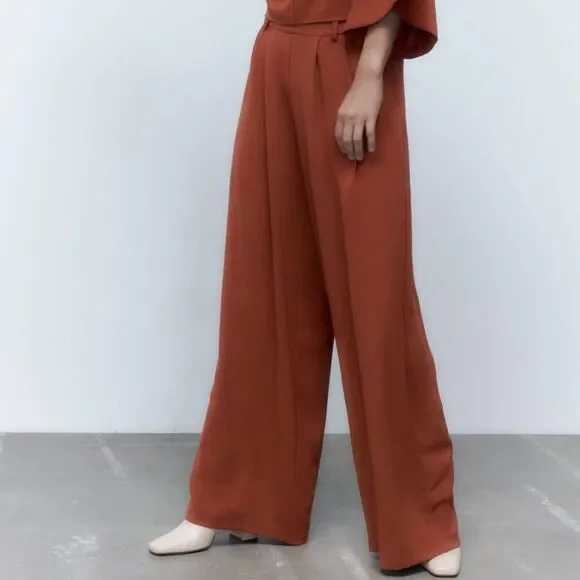 Zara Wide Leg Palazzo Pants - Picture 3 of 11